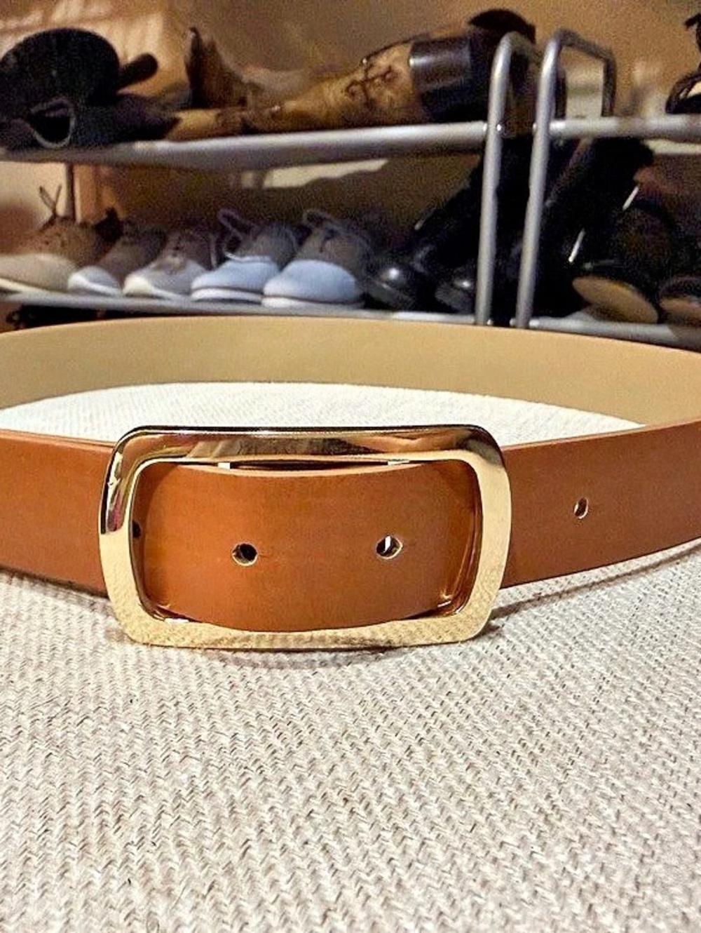 Limited Leather Belt in Brown Size Small